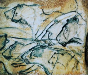 Lions,_Chauvet_cave-Wikipedia-sm